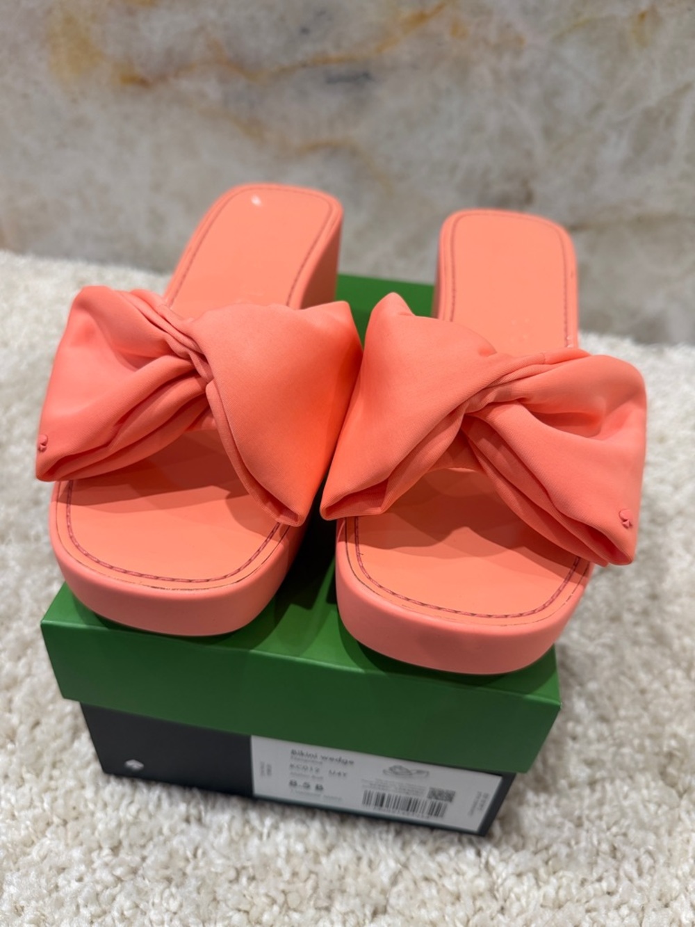 New Kate Spade neoprene wedge sandals 8.5